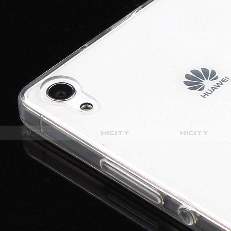 Carcasa Silicona Ultrafina Transparente T02 para Huawei Ascend P7 Claro