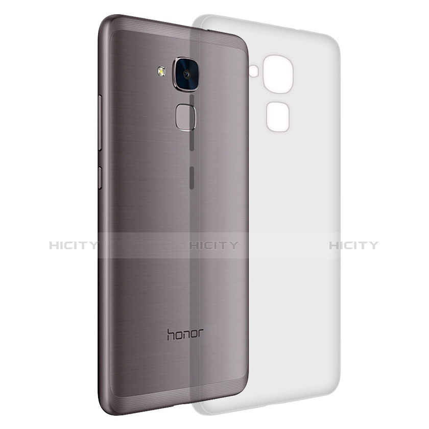 Carcasa Silicona Ultrafina Transparente T02 para Huawei Honor 7 Lite Gris