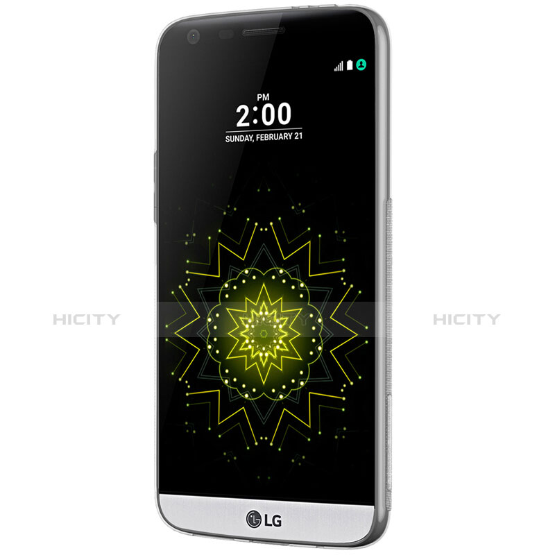 Carcasa Silicona Ultrafina Transparente T02 para LG G5 Gris