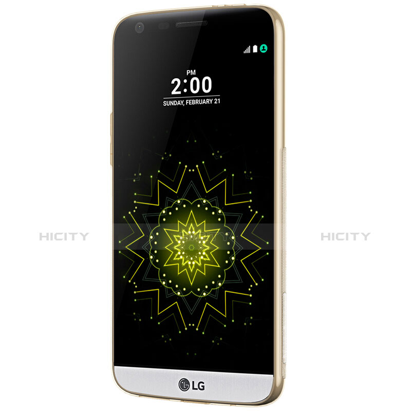 Carcasa Silicona Ultrafina Transparente T02 para LG G5 Oro