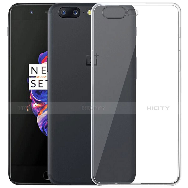 Carcasa Silicona Ultrafina Transparente T02 para OnePlus 5 Claro