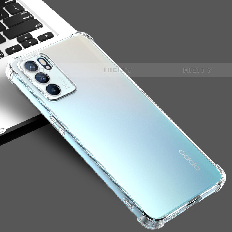 Carcasa Silicona Ultrafina Transparente T02 para Oppo Reno6 Pro 5G India Claro