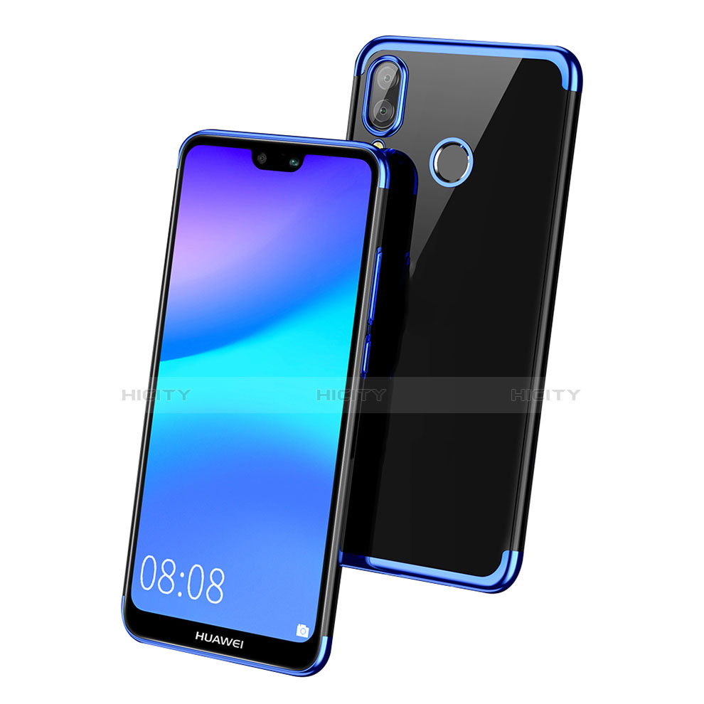 Carcasa Silicona Ultrafina Transparente T03 para Huawei P20 Lite Azul