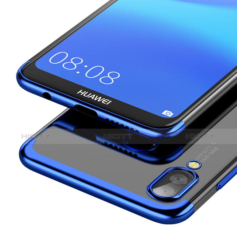 Carcasa Silicona Ultrafina Transparente T03 para Huawei P20 Lite Azul