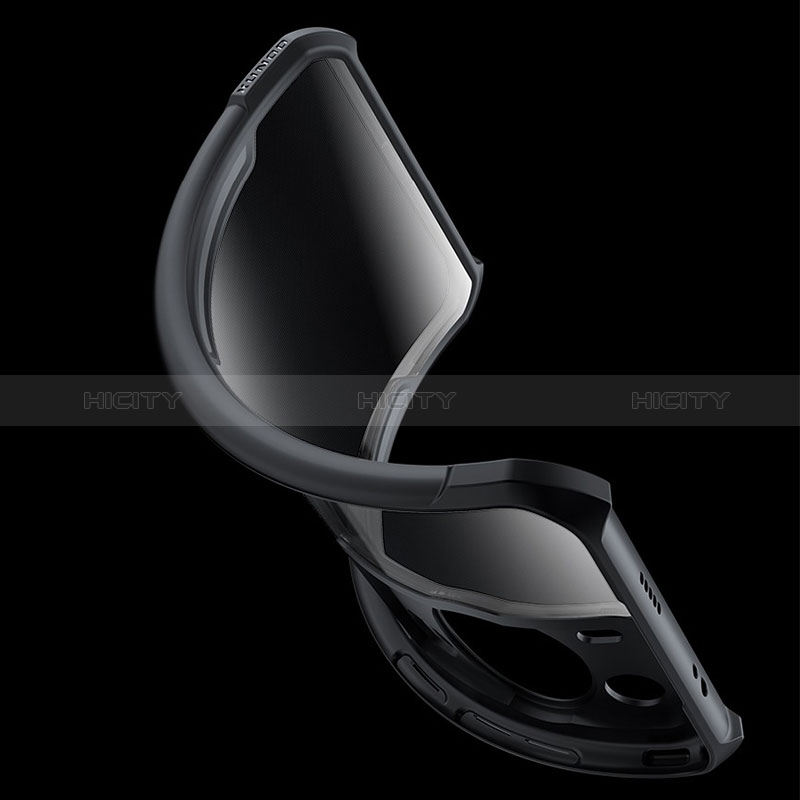 Carcasa Silicona Ultrafina Transparente T03 para Huawei P60 Pro Negro