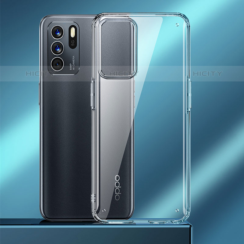 Carcasa Silicona Ultrafina Transparente T03 para Oppo Reno6 Z 5G Claro