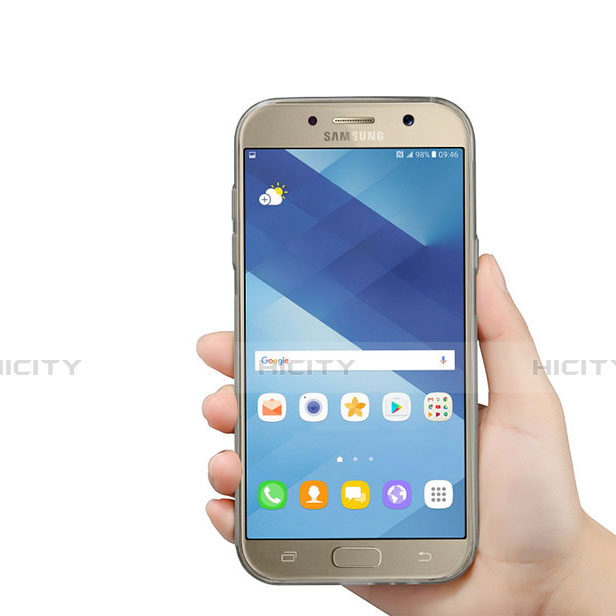 Carcasa Silicona Ultrafina Transparente T03 para Samsung Galaxy A5 (2017) Duos Gris
