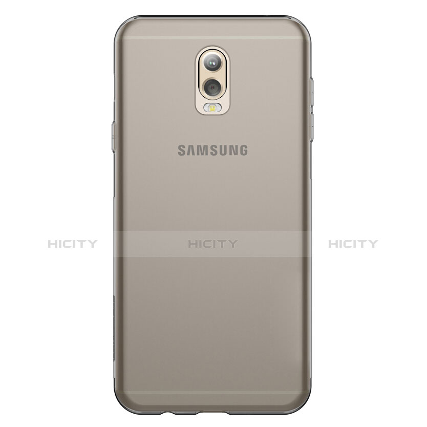 Carcasa Silicona Ultrafina Transparente T03 para Samsung Galaxy C7 (2017) Gris