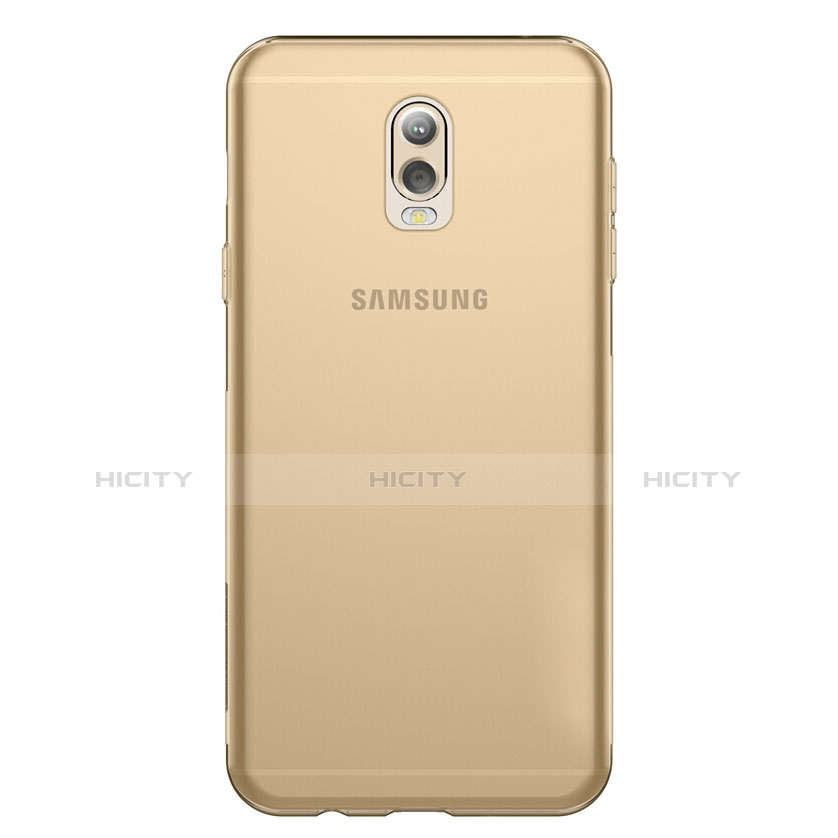 Carcasa Silicona Ultrafina Transparente T03 para Samsung Galaxy C7 (2017) Oro