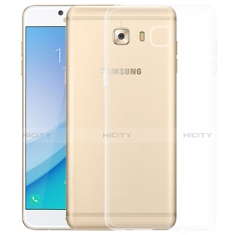 Carcasa Silicona Ultrafina Transparente T03 para Samsung Galaxy C7 Pro C7010 Claro