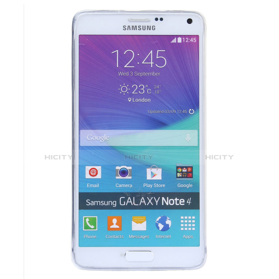 Carcasa Silicona Ultrafina Transparente T03 para Samsung Galaxy Note 4 SM-N910F Claro