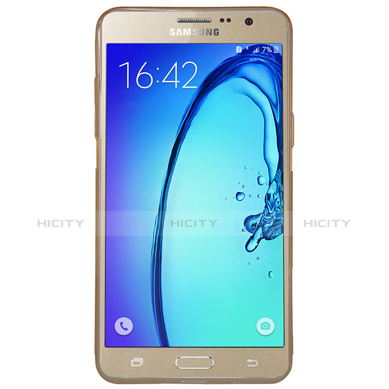 Carcasa Silicona Ultrafina Transparente T03 para Samsung Galaxy On5 G550FY Oro