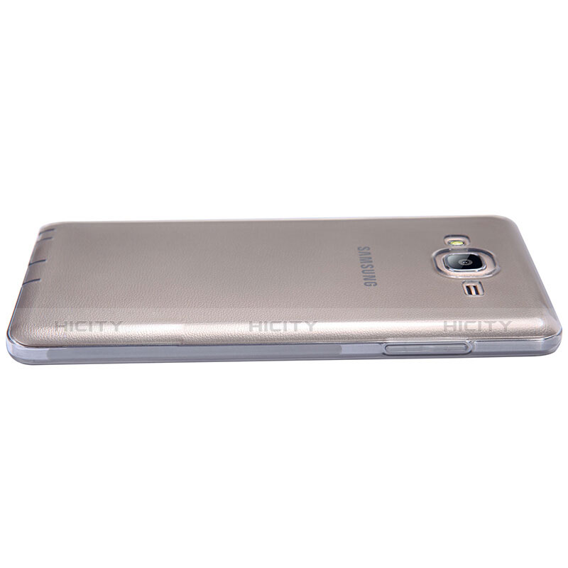 Carcasa Silicona Ultrafina Transparente T03 para Samsung Galaxy On7 G600FY Gris