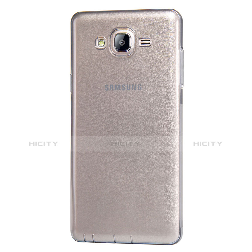 Carcasa Silicona Ultrafina Transparente T03 para Samsung Galaxy On7 G600FY Gris