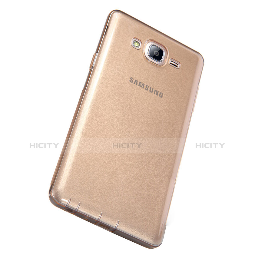 Carcasa Silicona Ultrafina Transparente T03 para Samsung Galaxy On7 Pro Oro