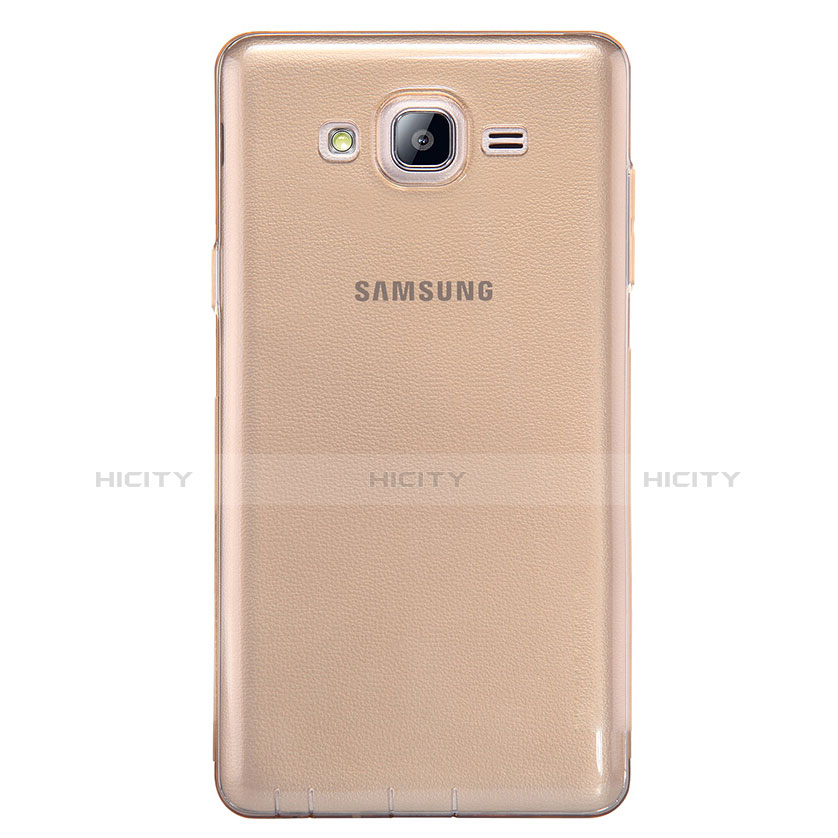Carcasa Silicona Ultrafina Transparente T03 para Samsung Galaxy On7 Pro Oro