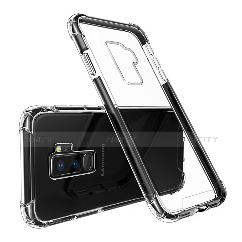 Carcasa Silicona Ultrafina Transparente T03 para Samsung Galaxy S9 Plus Negro