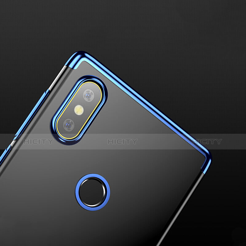 Carcasa Silicona Ultrafina Transparente T03 para Xiaomi Mi Mix 2S Azul