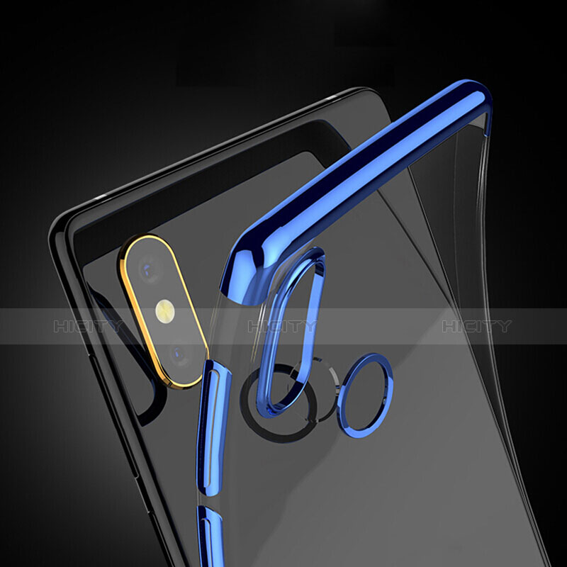 Carcasa Silicona Ultrafina Transparente T03 para Xiaomi Mi Mix 2S Azul