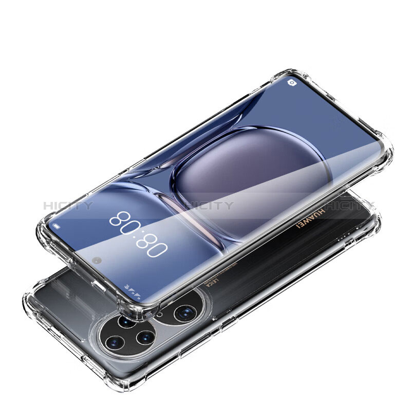 Carcasa Silicona Ultrafina Transparente T05 para Huawei P50 Pro Claro