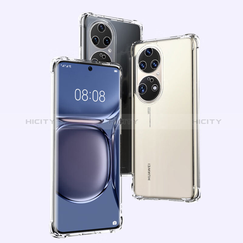 Carcasa Silicona Ultrafina Transparente T05 para Huawei P50 Pro Claro