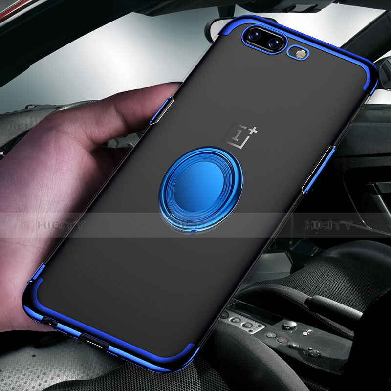 Carcasa Silicona Ultrafina Transparente T05 para OnePlus 5 Azul