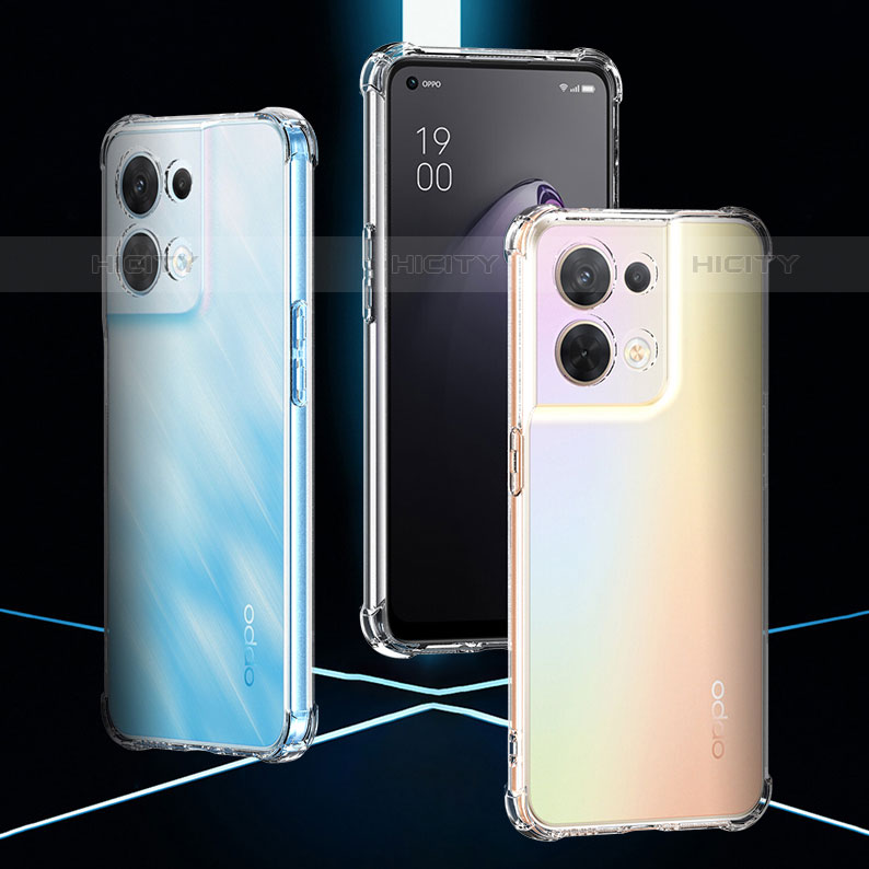 Carcasa Silicona Ultrafina Transparente T05 para Oppo Reno8 Pro 5G Claro