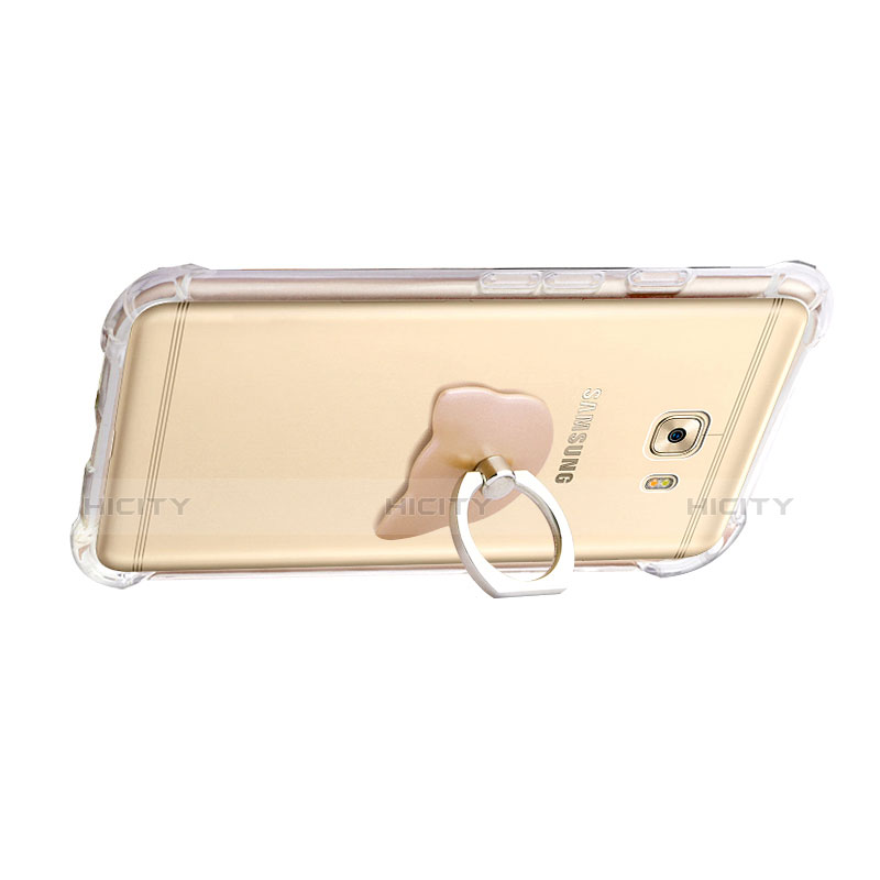 Carcasa Silicona Ultrafina Transparente T05 para Samsung Galaxy C5 Pro C5010 Gris
