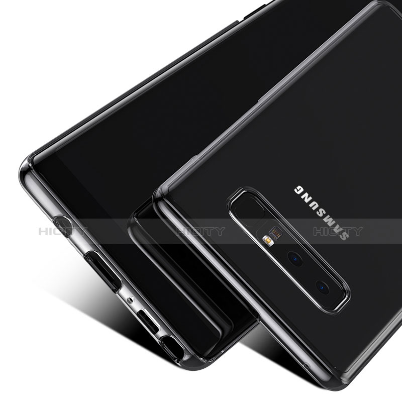 Carcasa Silicona Ultrafina Transparente T05 para Samsung Galaxy Note 8 Duos N950F Negro