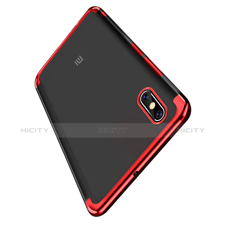 Carcasa Silicona Ultrafina Transparente T05 para Xiaomi Mi 8 Screen Fingerprint Edition Rojo