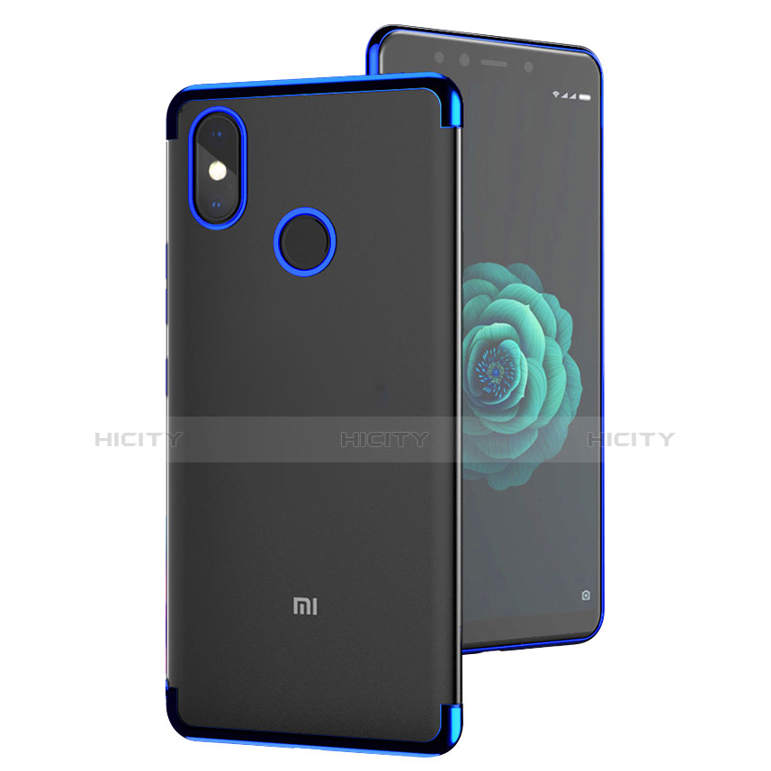 Carcasa Silicona Ultrafina Transparente T05 para Xiaomi Mi A2 Azul