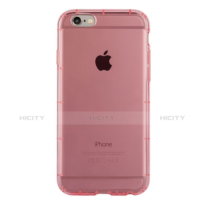 Carcasa Silicona Ultrafina Transparente T06 para Apple iPhone 6S Rosa
