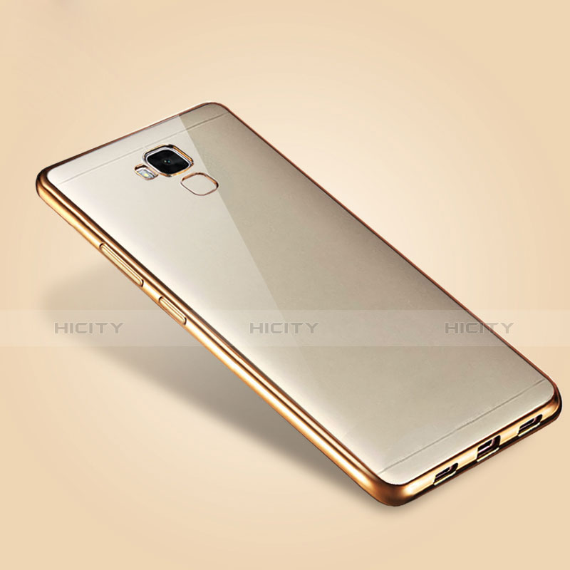 Carcasa Silicona Ultrafina Transparente T06 para Huawei Honor 5X Oro