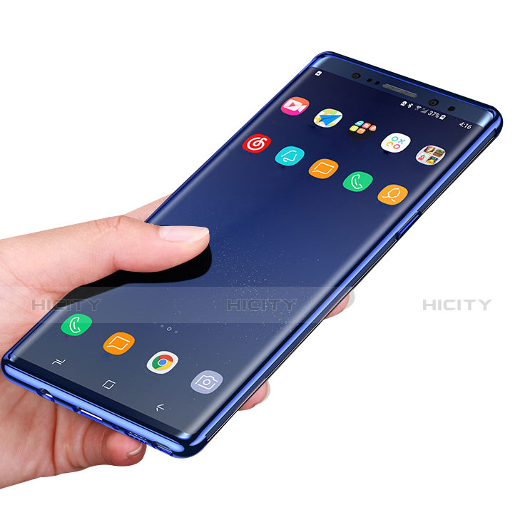 Carcasa Silicona Ultrafina Transparente T06 para Samsung Galaxy Note 8 Duos N950F Azul