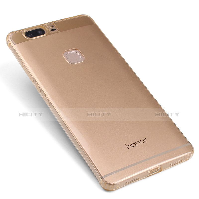 Carcasa Silicona Ultrafina Transparente T07 para Huawei Honor V8 Oro