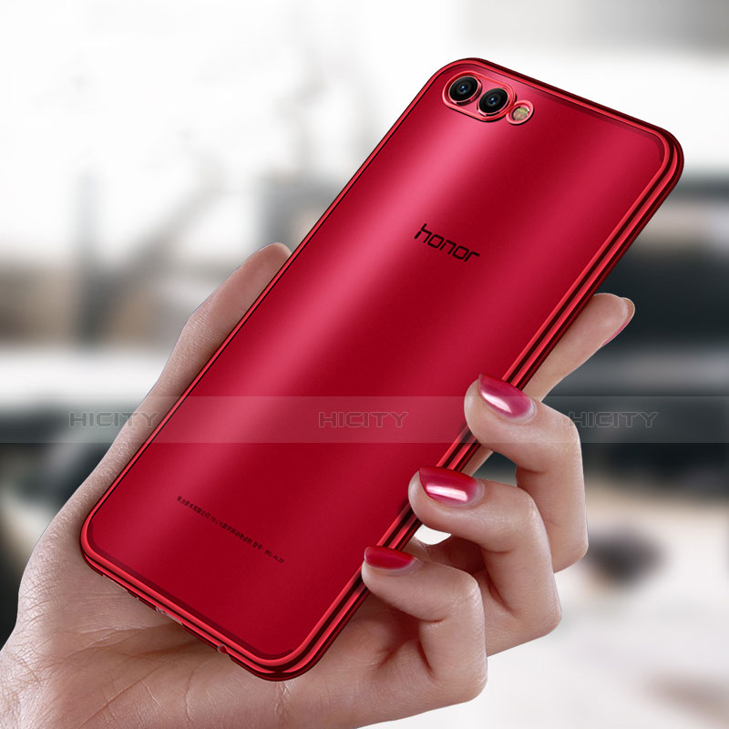 Carcasa Silicona Ultrafina Transparente T07 para Huawei Honor View 10 Rojo