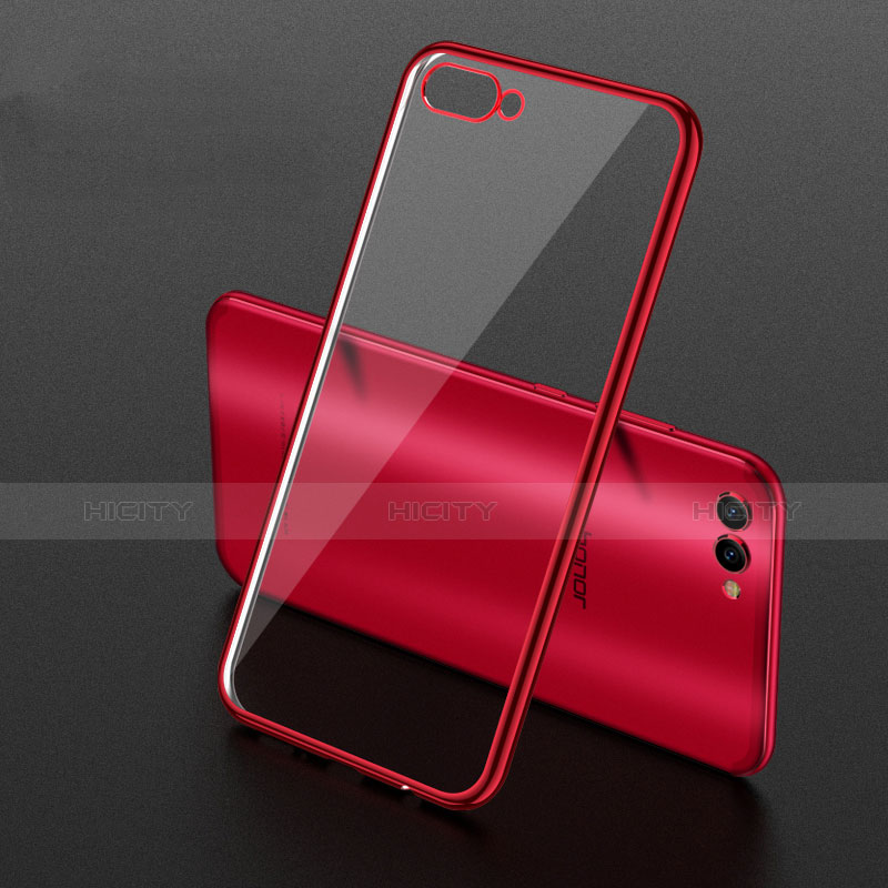 Carcasa Silicona Ultrafina Transparente T07 para Huawei Honor View 10 Rojo