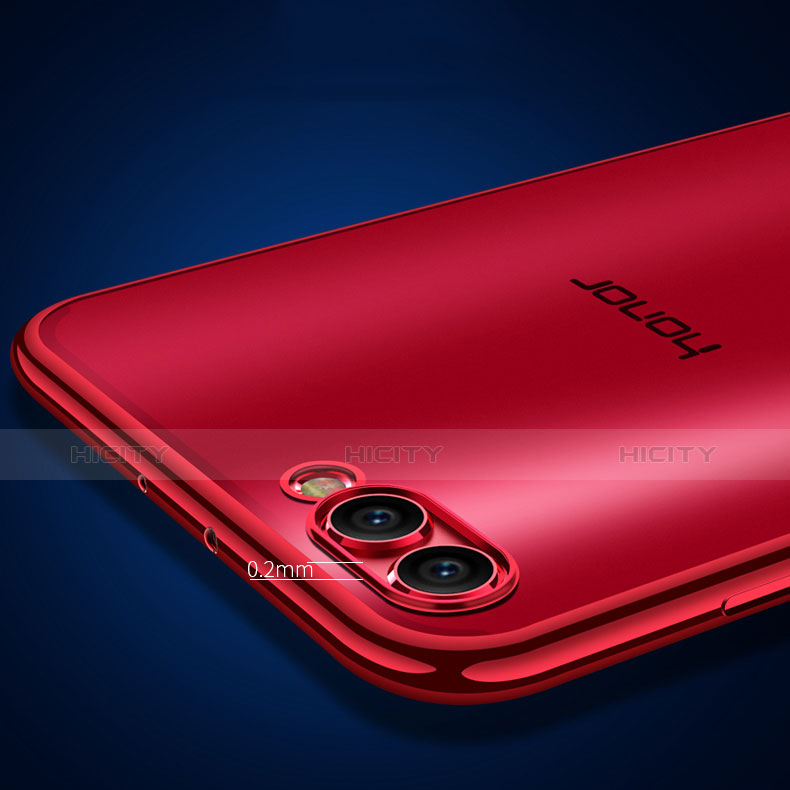 Carcasa Silicona Ultrafina Transparente T07 para Huawei Honor View 10 Rojo