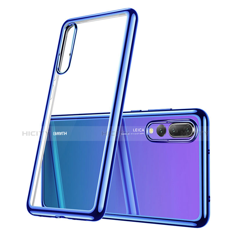 Carcasa Silicona Ultrafina Transparente T08 para Huawei P20 Pro Azul