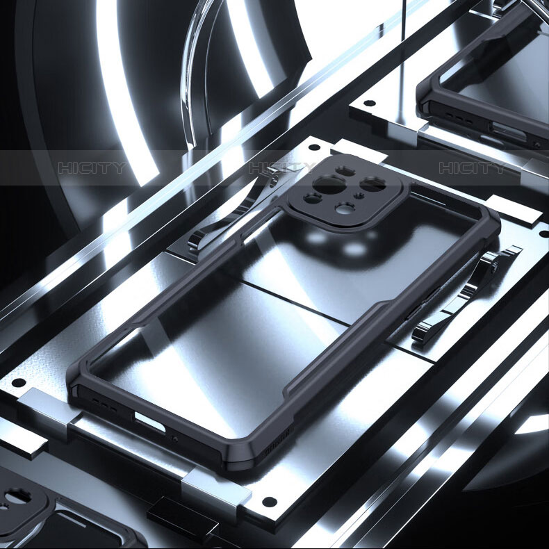 Carcasa Silicona Ultrafina Transparente T08 para Oppo Find X3 Pro 5G Negro
