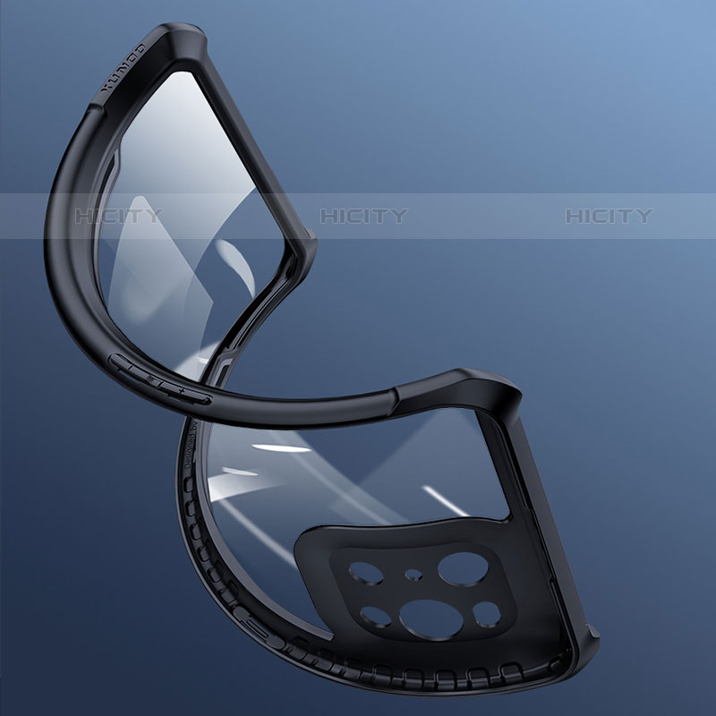 Carcasa Silicona Ultrafina Transparente T08 para Oppo Find X3 Pro 5G Negro