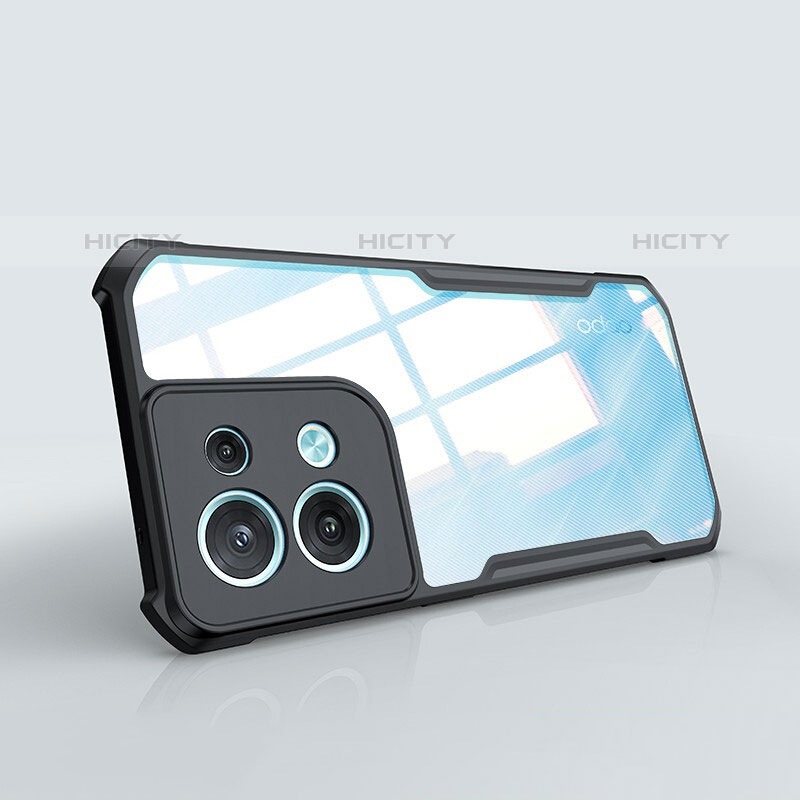 Carcasa Silicona Ultrafina Transparente T08 para Oppo Reno8 Pro+ Plus 5G Negro