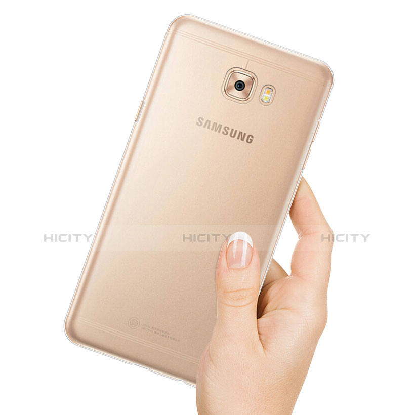 Carcasa Silicona Ultrafina Transparente T08 para Samsung Galaxy C7 Pro C7010 Claro