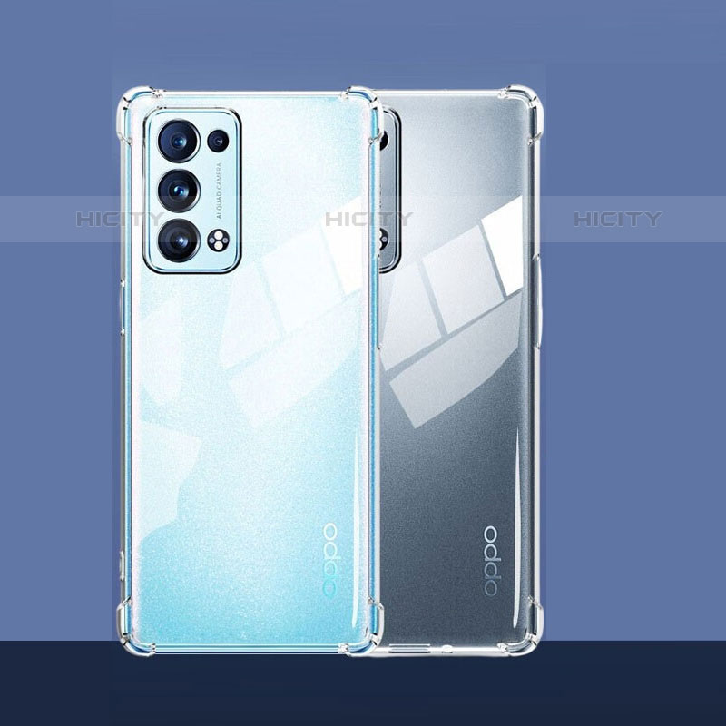 Carcasa Silicona Ultrafina Transparente T09 para Oppo Reno6 Pro 5G Claro