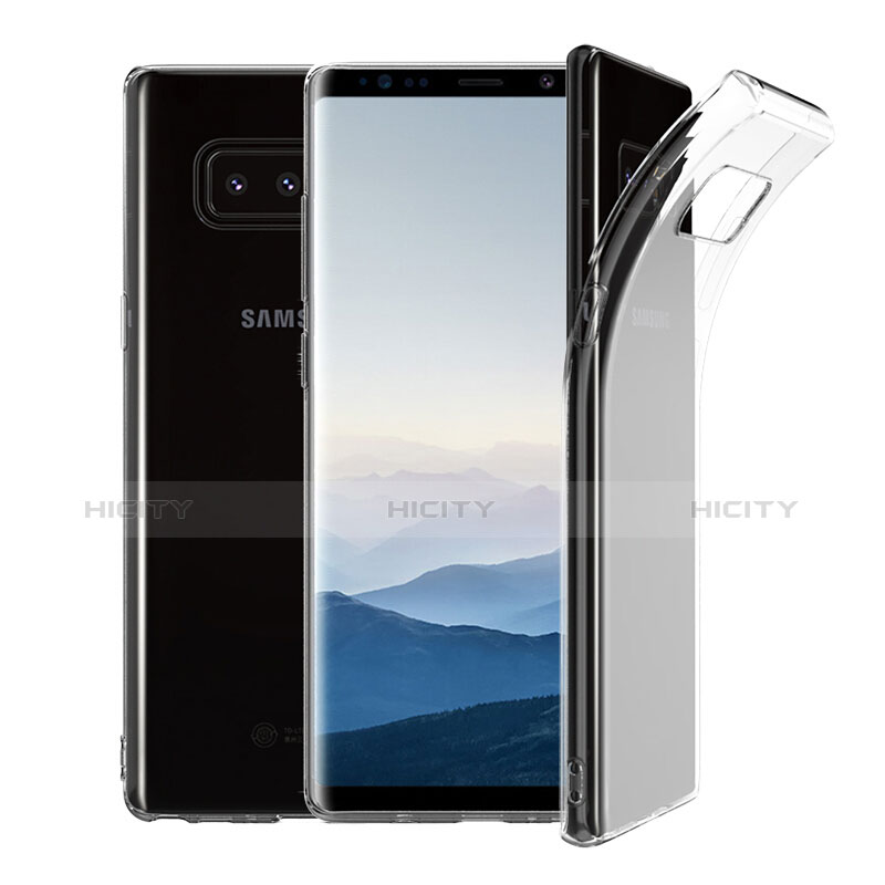 Carcasa Silicona Ultrafina Transparente T09 para Samsung Galaxy Note 8 Duos N950F Claro