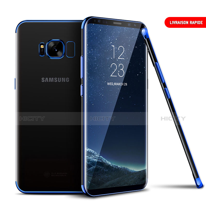 Carcasa Silicona Ultrafina Transparente T09 para Samsung Galaxy S8 Azul