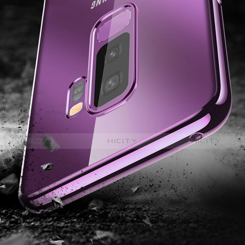 Carcasa Silicona Ultrafina Transparente T09 para Samsung Galaxy S9 Plus Morado