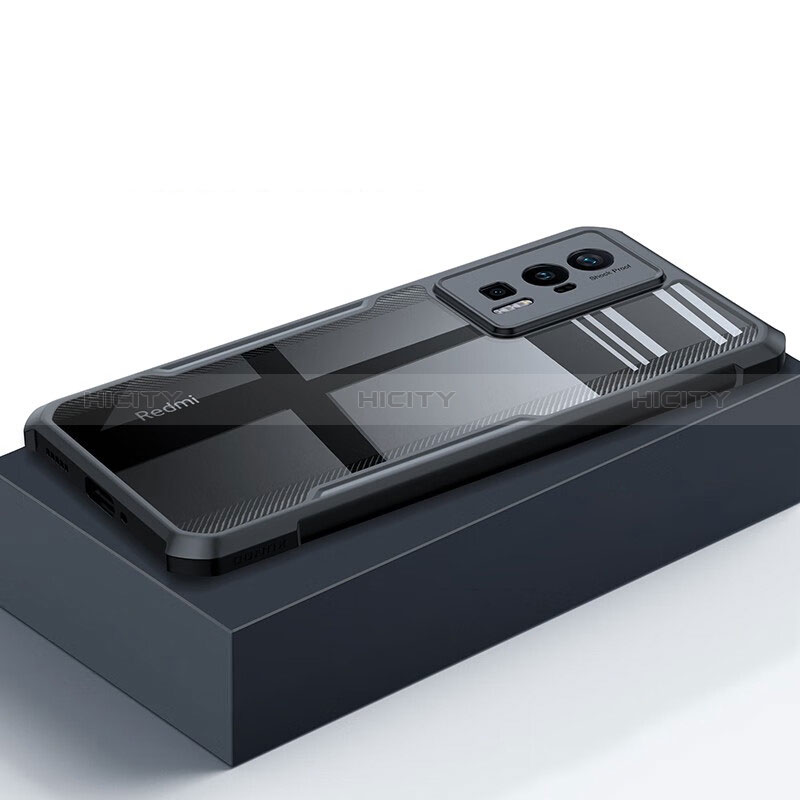 Carcasa Silicona Ultrafina Transparente T09 para Xiaomi Poco F5 Pro 5G Negro