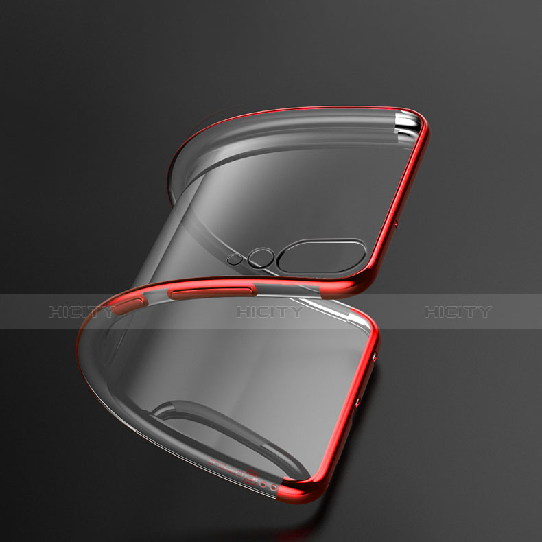 Carcasa Silicona Ultrafina Transparente T10 para Huawei P20 Pro Rojo