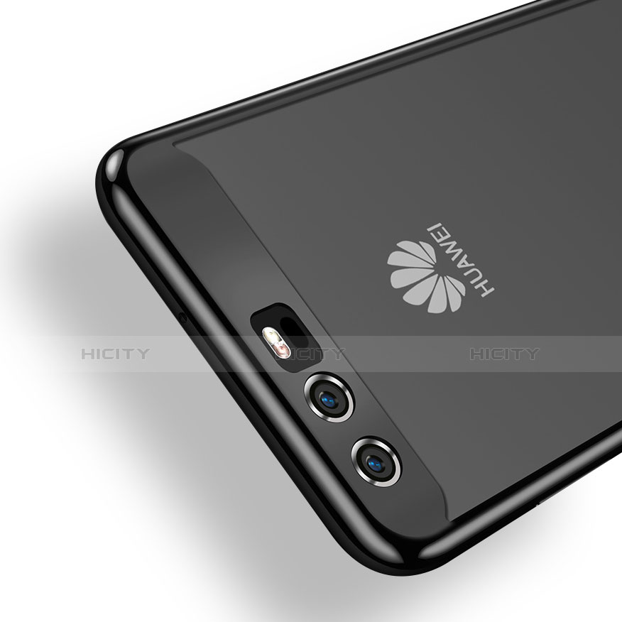 Carcasa Silicona Ultrafina Transparente T11 para Huawei P10 Negro